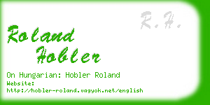 roland hobler business card